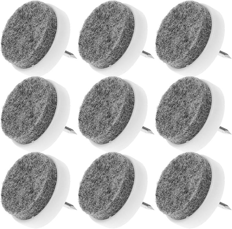White Nylon Furniture Leg Pads 24mm Anti Slip Floor Protectors 10pcs - Image 1